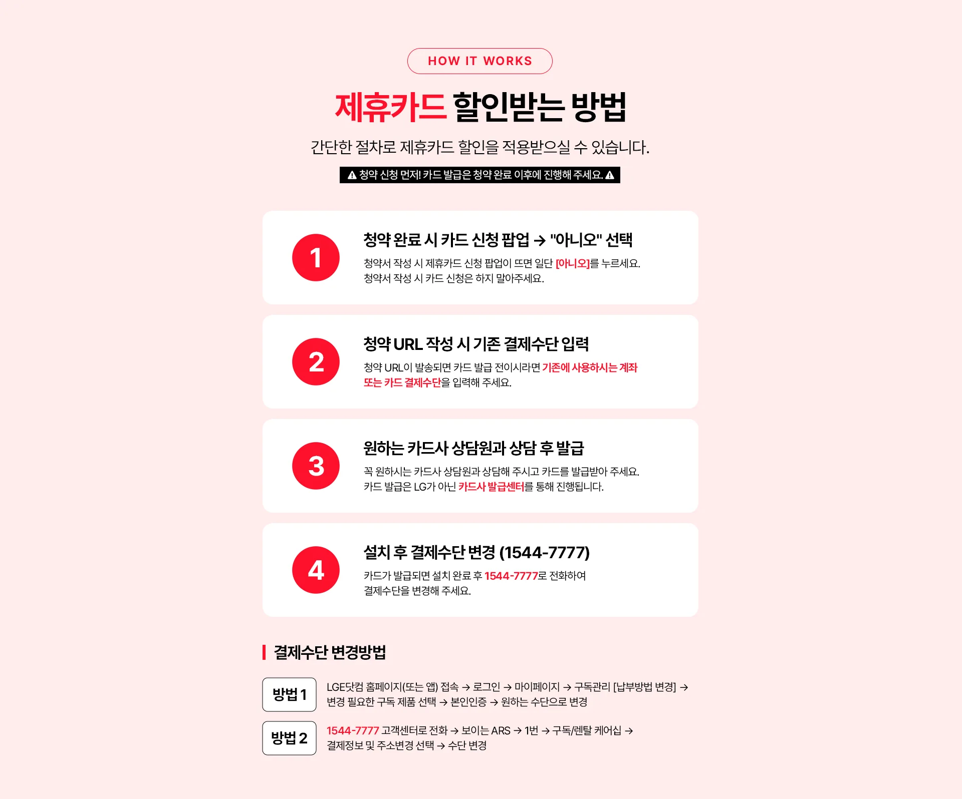 제휴카드 할인받는 방법